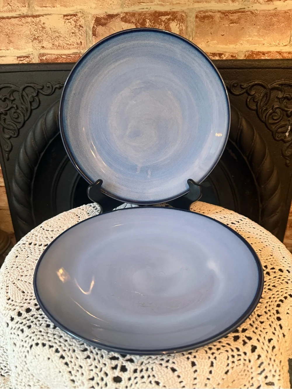Sango 10.5” Nova Blue Dinner Plates - Set of 2